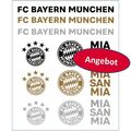 Aufkleber FC Bayern München 12er Set Aufkleberkarte Auto MIA SAN MIA Sticker FCB