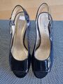 Tolle Gabor Damenschuhe Pumps Gr.37,5 UK 4,5 Peep toes  Schwarz  Neu