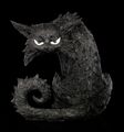 Schwarze Hexen Katzen Figur - Maga | Tierfigur Dekofigur Statue Skulptur H 25 cm