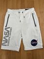 Alpha Industries NASA Scientific Odyssey Shorts Farbe Weiß Gr. S **TOP ZUSTAND**