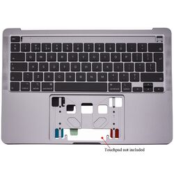 Ersatz für Apple MacBook Pro 13" A2289 2020 graue Handauflage Topcase UK Tastatur