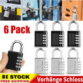 6Pack Vorhängeschloss Zahlenschloss 4 Stellig Schloss Mit Zahlencode Lock Robust