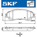 1x ORIGINAL® Skf VKBP 80239 A Bremsbelagsatz, Scheibenbremse Vorne, inkl.