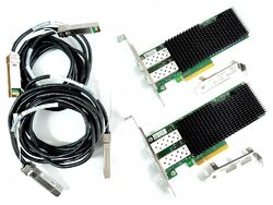 25G Netzwerk Kit 2x Intel XXV710-DA2 25Gb SFP28 Server Adapter NIC PCIe x8 3.0