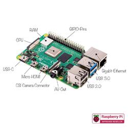 BerryBase Raspberry Pi 4 Computer Modell B, 4GB RAM Full Starter KIT, weiß