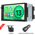 CAM+Android 13 2 DIN 32G Autoradio 7" IPS Touchscreen Bluetooth GPS Navi CarPlay