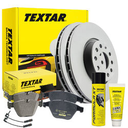 Textar Bremsensatz + CERATEC + Bremsenreiniger  BMW X3 E83 HA + WK! Ø320mm