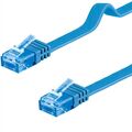 Patchkabel blau 5m flach U/UTP CAT6a DSL-/Netzwerk Ethernet-Kabel 500MHz RJ45