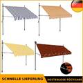 LED Klemmmarkise 100-400cm Balkon Markise Sonnenschutz Terasse Fenstermarkise DE