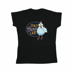Crazy Chicken Lady - Damen T-Shirt - Tier lustige Dame Hipster