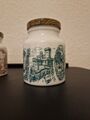 NICE Vintage German Blue Milk Glass Hengstenberg Mustard Jar (3 Stück) 