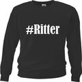 Sweatshirt Sweater #Ritter für Damen Herren Kinder Farben Schwarz Weiss