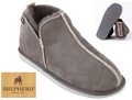 Shepherd of Sweden Herren Andy Boot Luxus Lammfell Hausschuhe - Asphalt (grau)