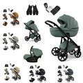 MOMMO FANTASY Kinderwagen 2in1/3in1/4in1 Öko-Leder /Autositz I-Size/ISOFIX-Basis