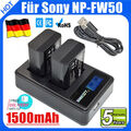 2X NP-FW50 Akku + LCD Dual Ladegerät Für Sony Alpha 6000 6300 5000 7 II 7S 7R A7