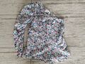 Pepe Jeans Bluse Gr. XS 34 Blumen One-Shouder Slim Rosa Lila Blau Grün Top