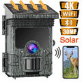 Campark 4K 46MP Solar Wildkamera WiFi Bluetooth Wildlife Jagdkamera Nachtsicht