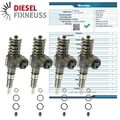 4x VW 2.0 TDi 103KW BKD BLB BVG BRF PUMPEDÜSE ELEMENT 03G130073G GENERALÜBERHOLT