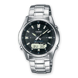 CASIO Uhr Edelstahl Solar Funkuhr Multi Band 6 mit Saphirglas LCW-M100DSE-1AER