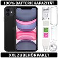 Apple iPhone 11 - 64 128 256 GB - Schwarz - 100% Batterie - XXL Zubehörpaket