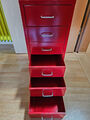 IKEA Helmer Schubladenschrank, Rot, 66 x 28 x 41 cm