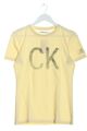 CALVIN KLEIN JEANS T-Shirt Damen Gr. DE 36 blassgelb-khaki Casual-Look