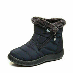 Damen Winter Wasserdicht Schneeschuhe Warm Stiefel Stiefeletten Flache Boots DER