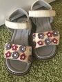 Romagnoli: Sandalen weiß bunt Schuhe Mädchen / Gr. 26 