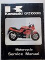 Kawasaki GPZ1000RX,original '85 Shop Manual Werkstatthandbuch,manuale officina