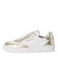 Tamaris Sneaker 1-23617-42 933 Leder light gold  weiß mit Wechselfußbett