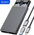 ORICO Festplattengehäuse Dual-Bay M2 NGFF/NVMe SATA SSD 10Gbps USB3.2 Aluminum