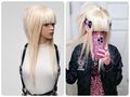 Blond stachelig Meeräsche Emo Perücke Pony Fransen Unisex lang volle Dichte Cosplay Stil