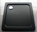 Schwarz Matt Duschwanne 900x900x35mm Badezimmer Quadratischer Stein Slimline & Abfall