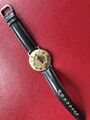 * N) Fossil Sonnenuhr Armbanduhr mit Original Leder Armband Vintage ***