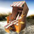 BRAST Strandkorb Helgoland 2-Sitzer für 2 Personen Gartenliege - Refurbished