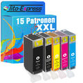 15 Patronen für Canon PGI-520 XXL CLI-521 XXL Pixma MP 980 MP 990 MX 860 MX 870