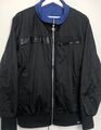 Adidas Wende Bomberjacke Gr. XL blau schwarz Logo Jacke Mantel Sport