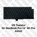 US Tastatur für MacBook Pro 14" M1 2021 A2442 #Apple