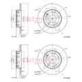 2X METZGER BREMSSCHEIBEN VORNE 262,0mm VOLL PASSEND FÜR MERCEDES-BENZ 190 |