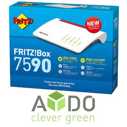 AVM FRITZBox 7590 MESH WLAN Supervectoring VDSL DSL Gigabit Modem TOPTop Qualität von AVM / Neueste Firmware / KEIN BRANDING