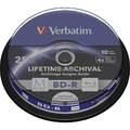 10er Multipack Verbatim 43825 M-DISC Blu-ray Rohling 25 GB 10 St. Spindel