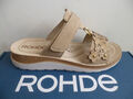 Rohde Pantolette Pantoletten Sandalen Hausschuhe Schuhe beige 1304