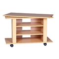 Fernsehschrank Rollbar Drehbar TV Bank Schrank Möbel Fernsehtisch HiFi Rack Holz