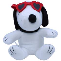 Snoopy mit Herz-Sonnenbrille, sitzend Kuscheltier 13 cm, gebraucht von Whitmans