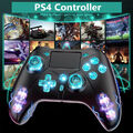 2024 Wireless Für PS4 Controller Kabellos Playstation 4 Gamepad PC Win LED-Licht