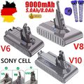 9000mAh Akku Für Dyson V8 V6 V10 Ersatzakku SV10 Animal Absolute Staubsauger DHL