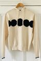 Marimekko X Uniqlo Damenpullover elfenbein schwarz Punkte Kaschmirmischung Kapuze S UK 10