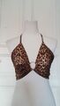 Leo Crop top bauchfrei Bikini Leopard Ring