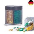 KIGI Tablettenbox Rund 7 Tage Morgens Mittags Abends, Pillendose 4 Fächer, für R