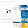 HERMA Self Adhesive Removable Multi-Purpose Labels, 54 Labels Per A4 Sheet, 1350